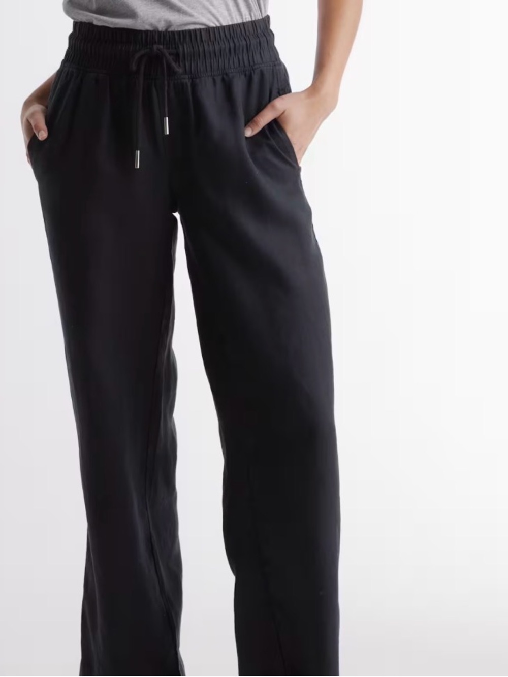NWT Quince 100% European Linen Wide Leg Pants Black XS SP25